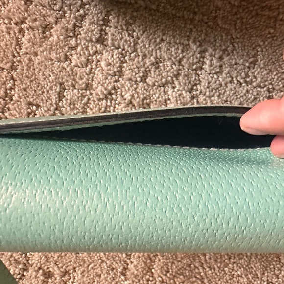 Kate Spade Crossbody Bag Leather Aqua Teal Turquoise Purse - Picture 7 of 8